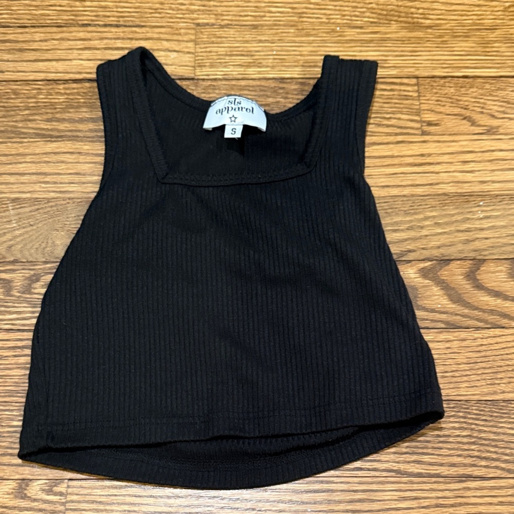 SlS Apparel Black Ribbed Tank Top Size Small
